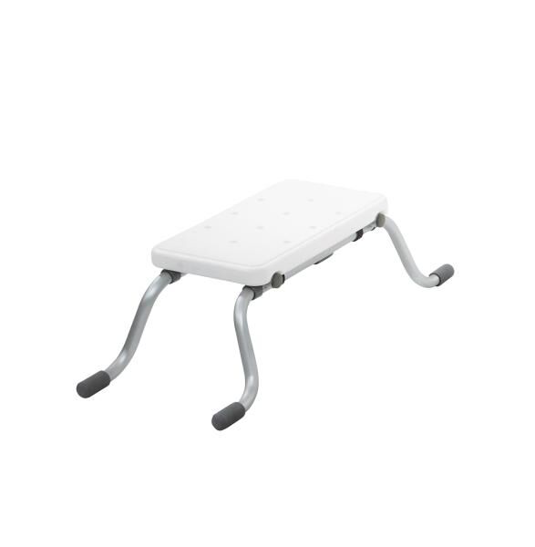 RIDDER 2in1 Badewannen-Sitz und -Schemel Sid, weiß, rutschhemmende Trittfläche