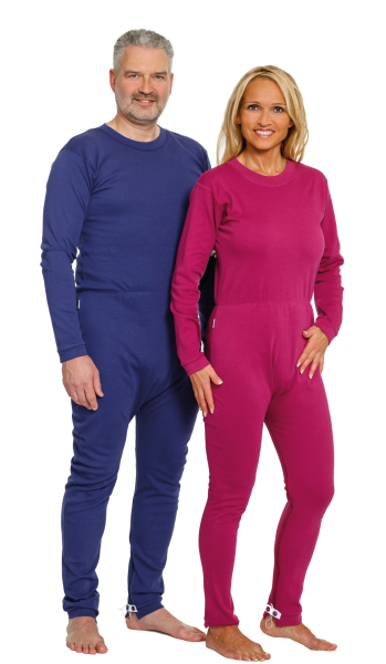 suprima CareFunction Inkontinenz-Pflegeoverall Slim, lang, teilbarer Reißverschluss am Bein