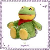 Vorschau: welliebellies® "Frosch groß" Wärmekuscheltier mit Bio-Hirse-Füllung, spendet bis zu 90 min Wärme