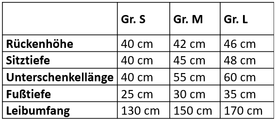 Mobilex Kangaroo Schlupfsack grau aus reißfestem wasser­dichtem Nylon in versch. Größen
