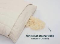 Vorschau: JONA SLEEP Bio Schurwoll-Kissen mit Schurwollnoppenfüllung für ein optimales Schlafklima