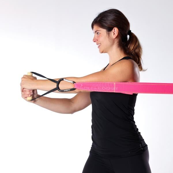 FLEXVIT ergonomisch geformte Griffe aus Holz für Zug- und Druckübungen inkl. Karabinern