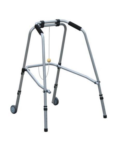 ANTAR höhenverstellbarer Aluminium Gehwagen mit 2 Stützrädern, Höhe: 75-85 cm, Belastbarkeit 150 kg