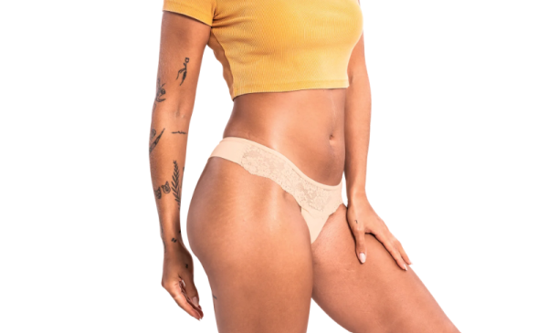 SELENACARE Daily atmungsaktive Unterwäsche Brasiliana mit integrierter Slipeinlage u. Periodenschutz