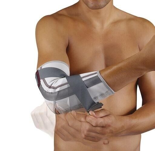 Ofa Push med Ellenbogenbandage bietet eine stufenlos einstellbare Einschränkung der Streckbewegung