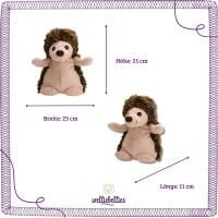 Vorschau: welliebellies® "Igel groß" Wärmekuscheltier mit Bio-Hirse-Füllung, spendet bis zu 90 min Wärm