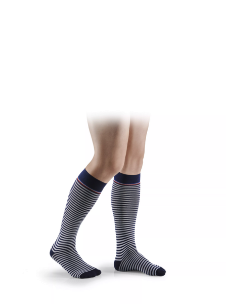 SIGVARIS Highlight Mariniere Stützstrumpf für Herren mit maritimem Muster in versch. Größen