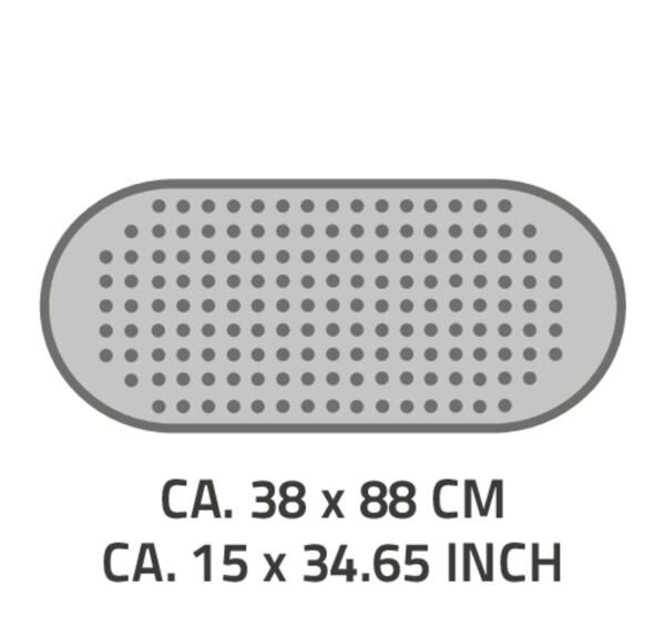 RIDDER Badewanneneinlage Lense aus 100% PVC in Transparent - 38 - 88 cm mit Saugnäpfen