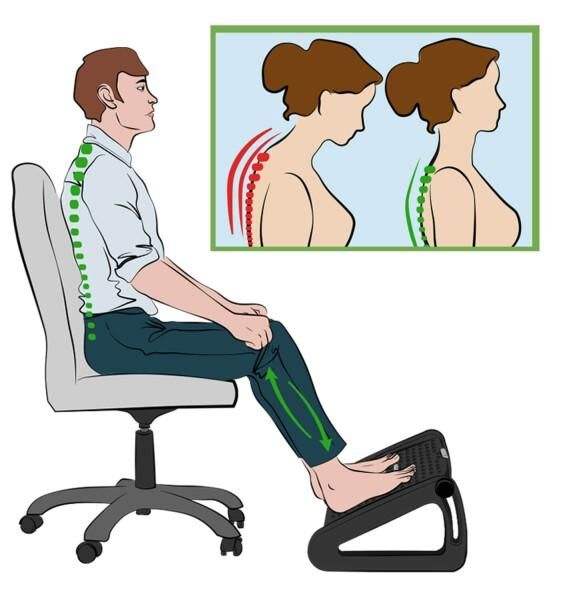 Vital Comfort verstellbare Fußstütze mit Massagenoppen entlastet die Beine