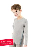 Vorschau: SILVER25 Langarmshirt im Doppelpack mit Silberfäden für Jungen mit Neurodermitis