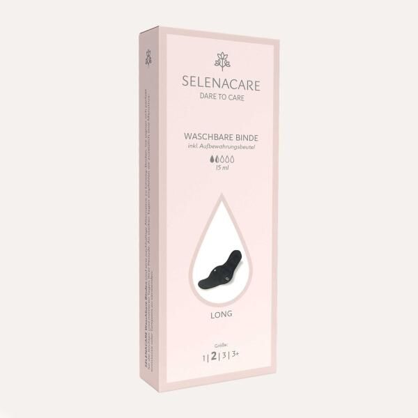 SELENACARE waschbare und atmungsaktive Binde mit Druckknopf für leichte u. mittlere Tage der Periode