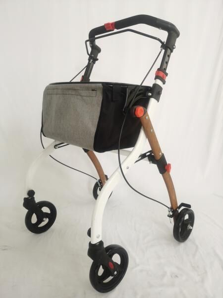 ANTAR Indoor Rollator Halbholz mit einstellbarer Griffhöhe inkl. Korb