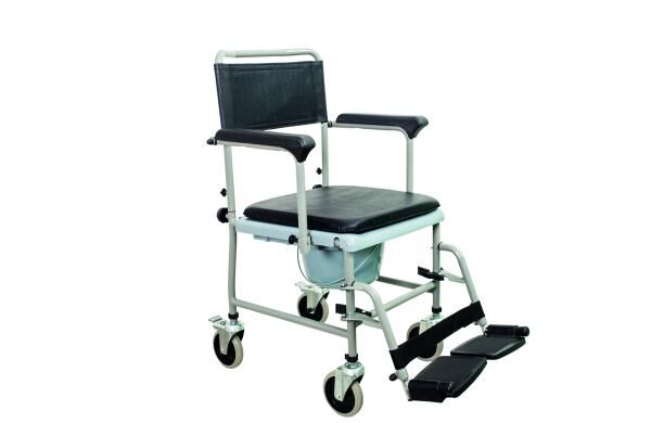 Rehaforum Toilettenstuhl RFM fahrbar mit abnehmbaren Fußstützen