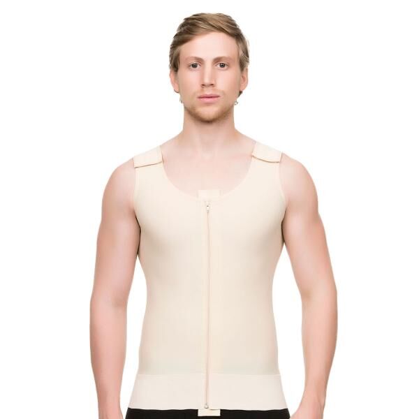 TRICONmed ISAVELA postoperative Herren Gynäkomastie Kompressions-Weste mit Reißverschluss