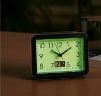Vorschau: Deeel Captain Clever Wecker leuchtend mit Temperaturanzeige in rechteckiger Form