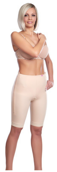 lipoelastic TF Comfort postoperative Kompressionshose kurz mit Hygieneöffnung u. Reißverschluss