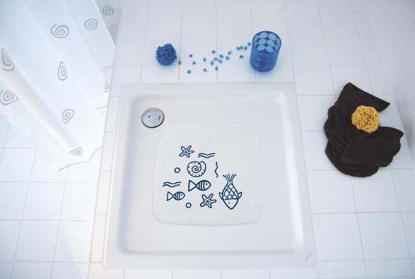 RIDDER Duscheinlage Neptun 54 x 54 cm mit Saugnäpfen aus hautsympatischem TPE