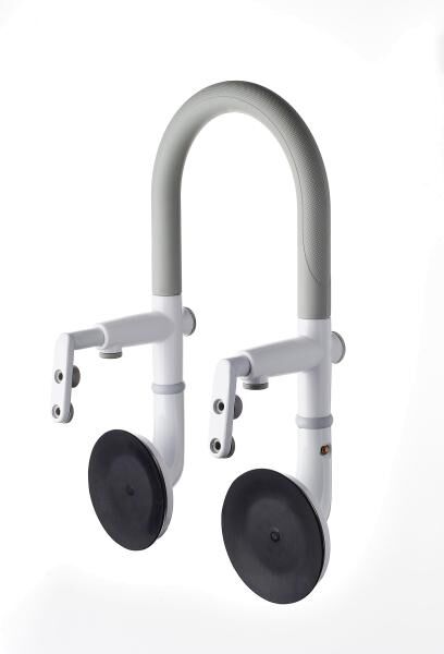 RIDDER Badewannen-Einstiegshilfe Rob mit Saugnäpfen, weiß, Belastbarkeit 120 kg