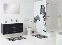 Vorschau: RIDDER Badewanneneinlage Zebra aus 100% TPE in Schwarz/Weiß - 38 x 72 cm mit Saugnäpfen