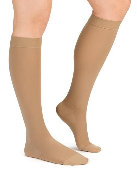 COMPRESSANA Nova transparente Kompressionsstrümpfe mit Verstärkung an Sohle u. Ferse, versch. Längen