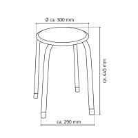 Vorschau: RIDDER Bad-Hocker Classic, weiß, Kunstleder / Stahl, rutschhemmende, weiche Sitzfläche