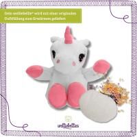 Vorschau: welliebellies® "Einhorn midi" Wärmekuscheltier mit Bio-Hirse-Füllung, spendet bis zu 90 min Wärme