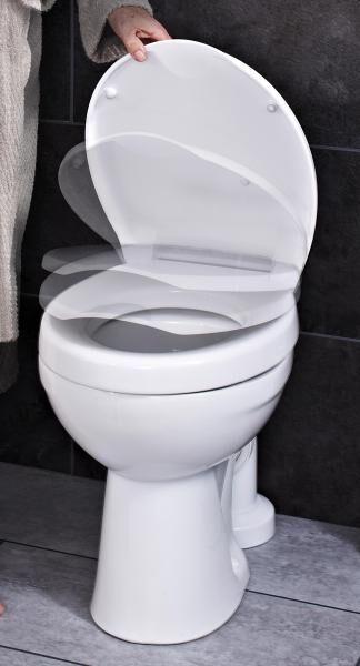 RIDDER WC-Sitzerhöhung Top ca. 5 cm mit Absenkautomatik, weiß, TÜV geprüft