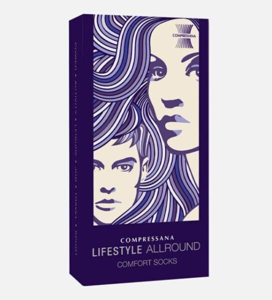 Compressana Kompressionskniestrumpf Lifestyle Allround für Freizeit, Reise und Sport