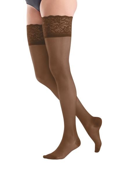 BAUERFEIND Venotrain Act Sheer transparente Stützstrümpfe 70 o. 140 den mit Spitzenhaftband