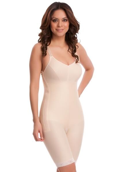 TRICONmed ISAVELA postoperativer Kompressions-Body mit BH, oberschenkellang mit Hygieneöffnung