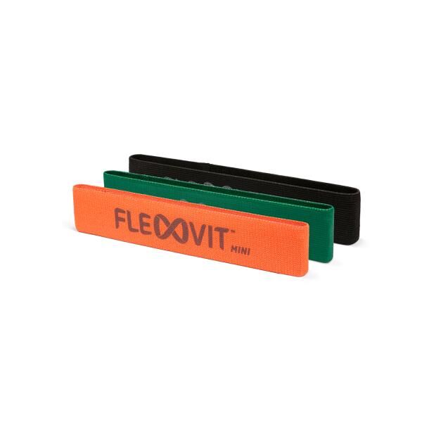 FLEXVIT Fitnessband MINI 3er Set "athlet" für Warmup, Aktivierung und Rehabilitation