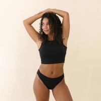 Vorschau: dais Periodenunterwäsche Brazilian Daily mit Spitze u. Einlage, für leichte Tage, 3er Bundle Schwarz