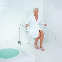 Vorschau: RIDDER WC-Aufstehbügel Tim ca. 55,5 cm mit ergonomischen Griffen, klappbar und TÜV geprüft