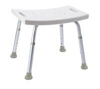 Vorschau: RIDDER Bad-Hocker Sam höhenverstellbar, weiß, rutschhemmende Sitzfläche