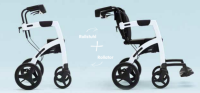 Vorschau: SALJOL Rollz Motion 2in1 Rollator o. Schieberollstuhl mit Trommelbremsen u. Ankipphilfe, faltbar