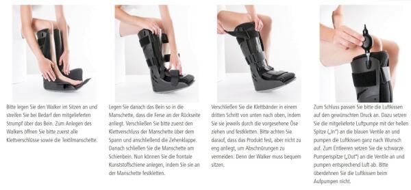 Ofa Dynamics Air Walker Short bewirkt eine effektive Ruhigstellung von Fuß und Unterschenkel