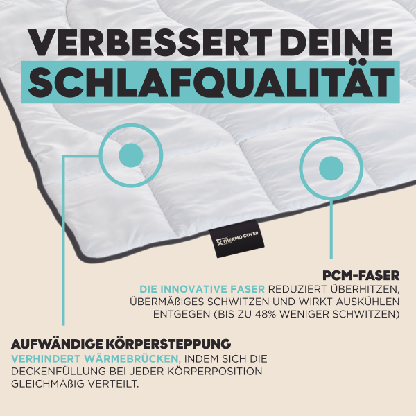 TMX Thermo Cover temperaturregulierende Bettdecke, versch. Größen