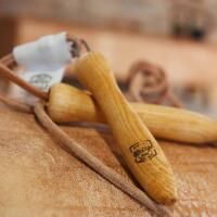 Vorschau: ARTZT Vintage Series Springseil aus Echtleder mit Holzgriffen, längenverstellbar