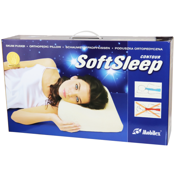 Mobilex SoftSleep Contour, Orthopädisches Memory Foam Kissen, 50 x 30 cm