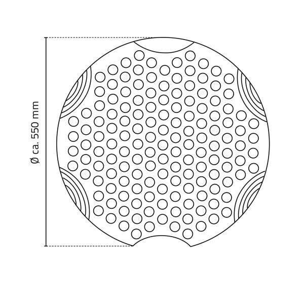 RIDDER Duscheinlage TecnoPlus Größe: ca. Ø 55 cm mit Saugnäpfen, komfortabel und hautsympathisch