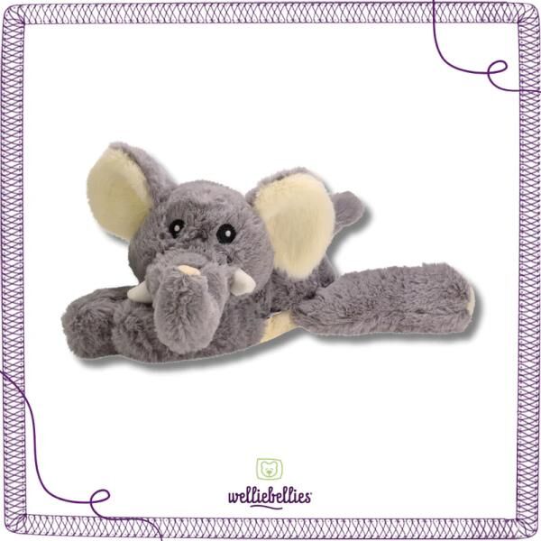 welliebellies® "Elefant groß" Wärmekuscheltier mit Bio-Hirse-Füllung, spendet bis zu 90 min Wärme
