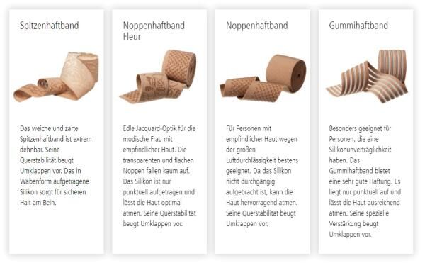 ofa Memory zarte u. transparente Kompressionsstrümpfe mit verstärkter Fußsohle verschiedene Längen