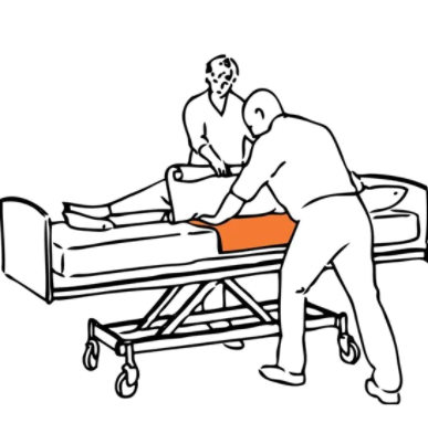 etac Immedia Multiglide Transferhilfe Gleit-Tuch mit Handgriffen 80 x 130 cm, belastbar bis 300 kg
