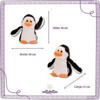 Vorschau: welliebellies® "Pinguin groß" Wärmekuscheltier mit Bio-Hirse-Füllung, spendet bis zu 90 min Wärme