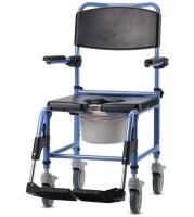 Bischoff & Bischoff TS-Aqua Aluminium Toilettenrollstuhl mit Lenkrollen inkl. Toiletteneimer