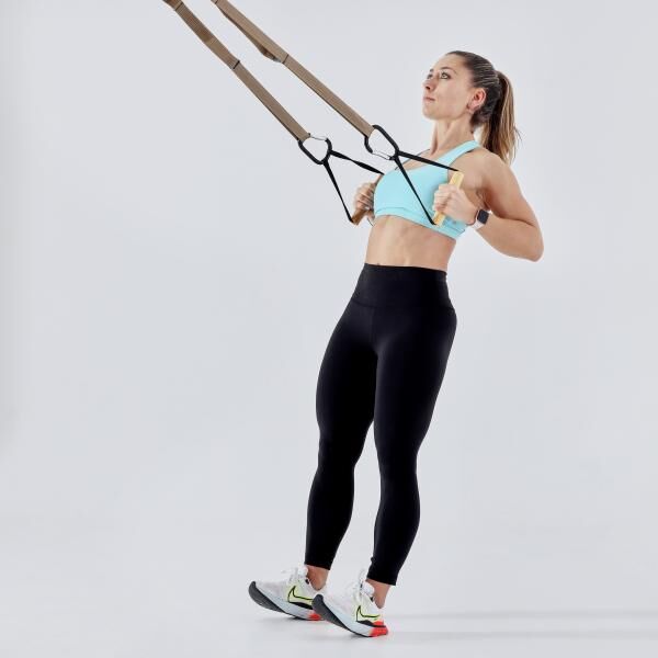 FLEXVIT ergonomisch geformte Griffe aus Holz für Zug- und Druckübungen inkl. Karabinern