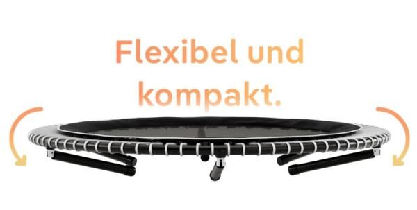 bellicon Trampolin Klassik mit Klappbeinen, 100 cm für Basisübungen, starke Seilringstärke